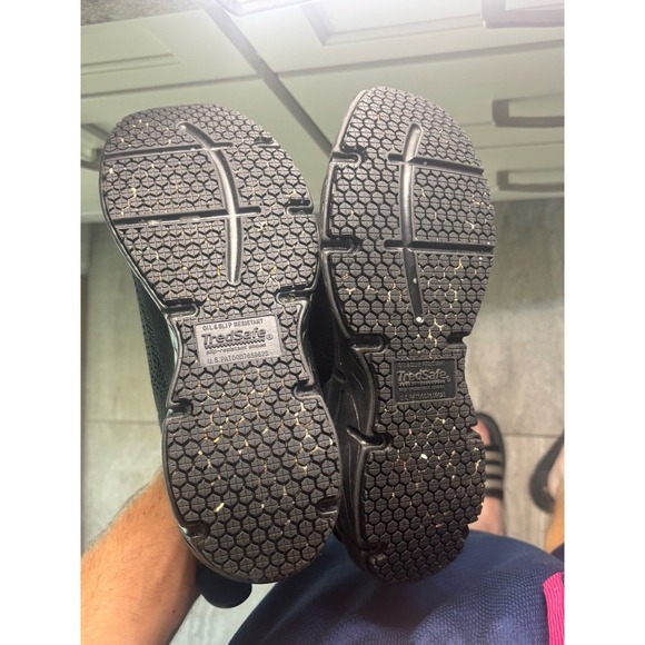 TredSafe Men US 9 M Black Mesh Anti Fatigue Oil Slip Resistant Slip On Shoes - Picture 9 of 13